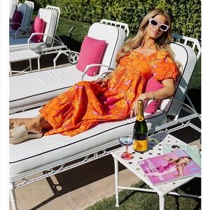 J Marie Lizzie Floral Babydoll Midi Dress